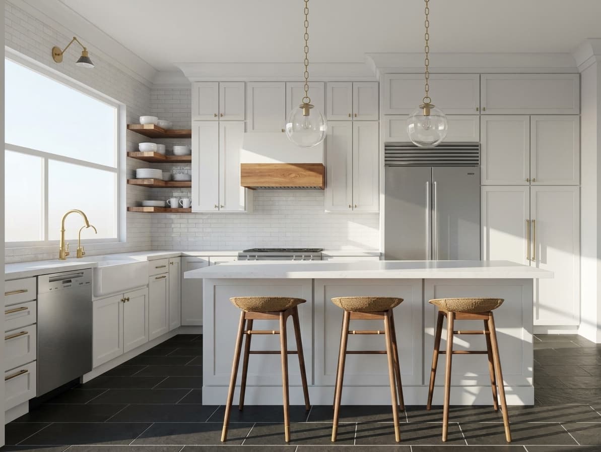 Render de interior gerado com IA
